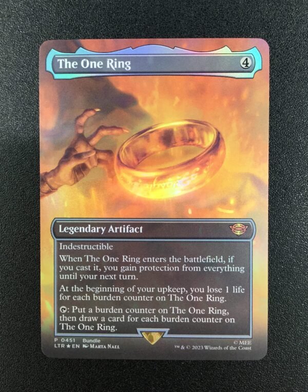 The One Ring (FOIL Borderless) - MTG Proxy: The Lord of the Rings: Tales of Middle-earth