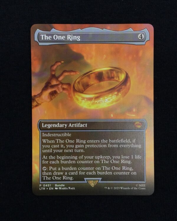 The One Ring (Borderless) - MTG Proxy: The Lord of the Rings: Tales of Middle-earth