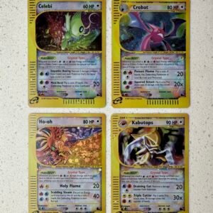 Crystal Set of 4 Holographic Pokemon Proxy Cards
