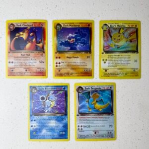 Dark Team Rocket Set of 5 Holographic Pokemon Proxy Cards