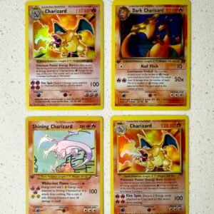 Classic Charizard Set of 4 Holographic Pokemon Proxy Cards