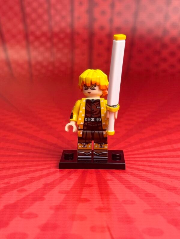 Zenitsu Agatsuma Minifigure | Demon Slayer Minifigure Kimetsu no Yaiba - Image 2
